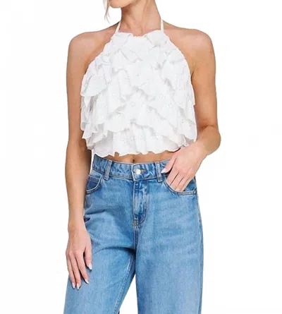 Allie Rose Amorette Halter Top In White