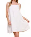 Allie Rose Cami Dress With Cut Out Back In White In White