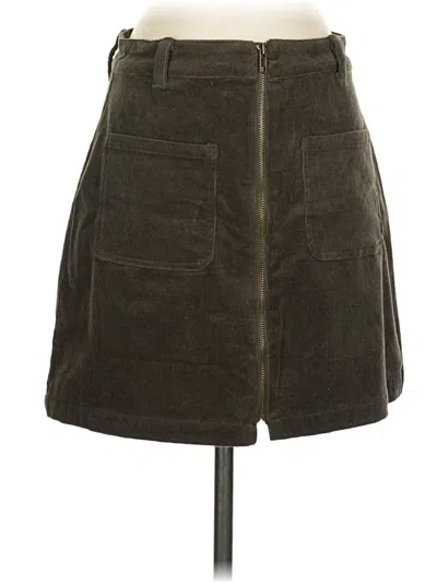 Allie Rose Casual Skirt In Brown