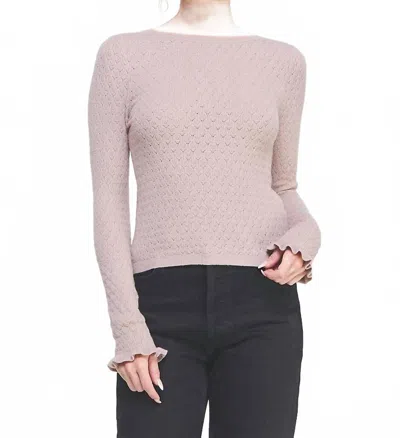 Allie Rose Chic Reverie Knit Top In Beige