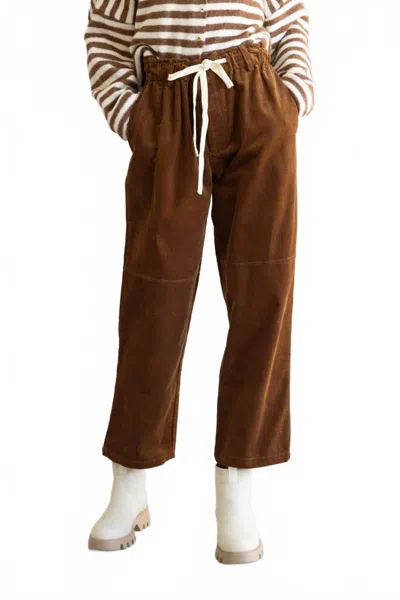 Allie Rose Corduroy Pant In Brown