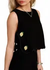 Allie Rose Deja Vu Scalloped Tank Top In Black