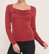 Allie Rose Joyce Top In Red In Red