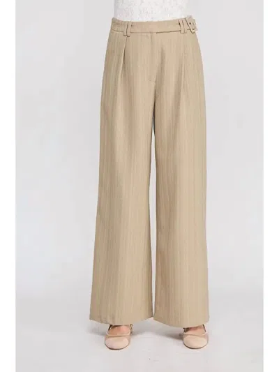 Allie Rose Laura Wide Leg Pants In Cafe Creme In Multi