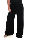 Allie Rose Little Luxuries Linen Wide Leg Pants In Black In Black