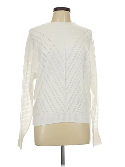 Pre-owned Allie Rose Long Sleeve Top Ivory Turtleneck Tops