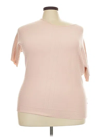 Pre-owned Allie Rose Short Sleeve Top Pink Cold Shoulder Neckline Tops