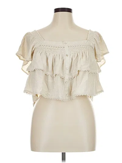 Pre-owned Allie Rose Sleeveless Blouse In Ivory