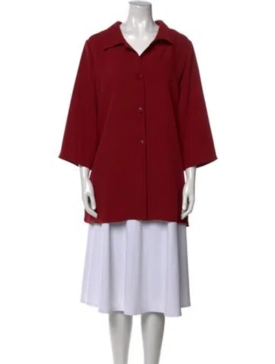 Pre-owned Allie-coosh Three-quarter Sleeve Tunic In Red