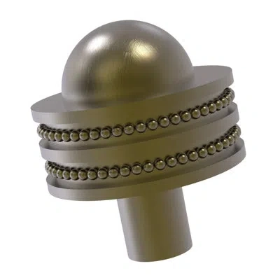 Allied Brass 1 1/2" Length Geometric Knob In Antique Brass