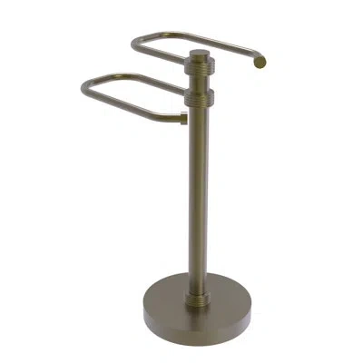 Allied Brass 2 Arm Guest Free Standing Towel Stand In Antique Brass