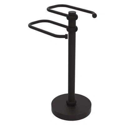Allied Brass 2 Arm Guest Free Standing Towel Stand In Oil Rubbed Bronze