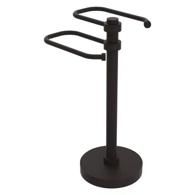 Allied Brass 2 Arm Guest Free Standing Towel Stand In Oil Rubbed Bronze
