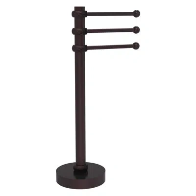 Allied Brass 3-swing Arm Countertop Towel Stand In Antique Bronze