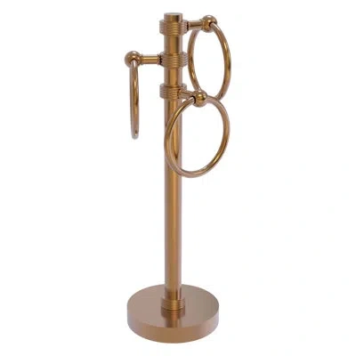 Allied Brass 3-swing Ring Countertop Towel Stand In Brushed Bronze