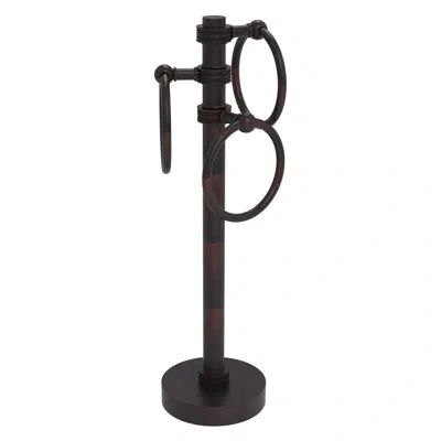 Allied Brass 3-swing Ring Countertop Towel Stand In Venetian Bronze