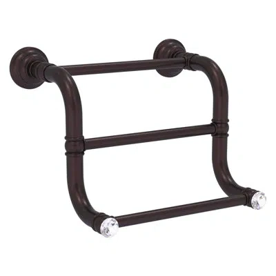 Allied Brass Carolina Crystal 10'' 3 - Bar Wall Mounted Towel Bar In Antique Bronze