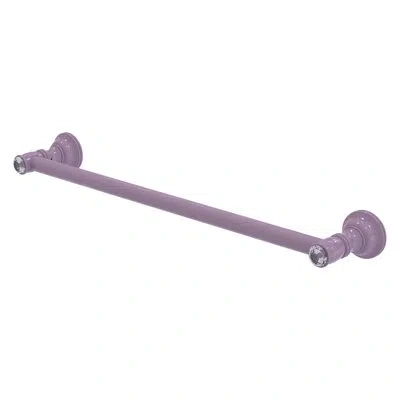 Allied Brass Carolina Crystal 18'' Wall Mounted Towel Bar In Lavender