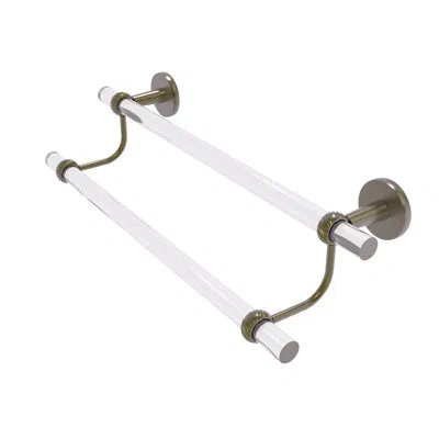 Allied Brass Clearview Double Wall Mounted Towel Bar In Antique Brass
