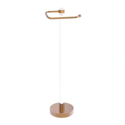 Allied Brass Clearview Freestanding Toilet Paper Holder In Brushed Bronze