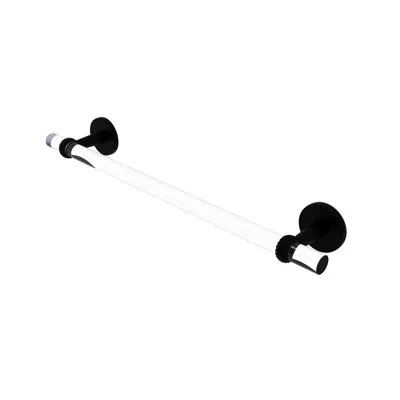 Allied Brass Clearview Wall Mounted Towel Bar In Matte Black