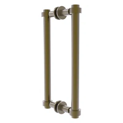 Allied Brass Contemporary Back To Back Shower Door Pull With Smooth Accents In Antique Brass