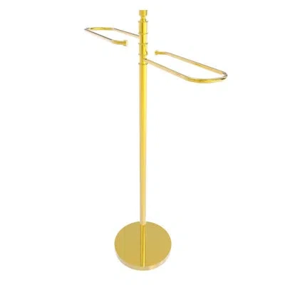 Allied Brass Contemporary Free Standing Towel Stand In Polished Brass