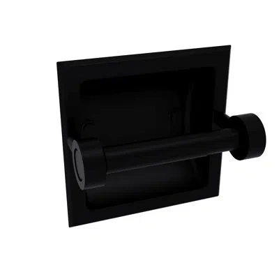 Allied Brass Continental Recessed Wall Mount Toilet Paper Holder In Matte Black