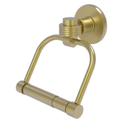 Allied Brass Continental Wall Mounted Double Post Tissue Holder With Groovy Detail In Satin Brass