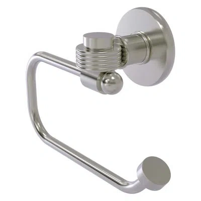 Allied Brass Continental Wall Mounted Euro Tissue Holder With Groovy Detail In Satin Nickel