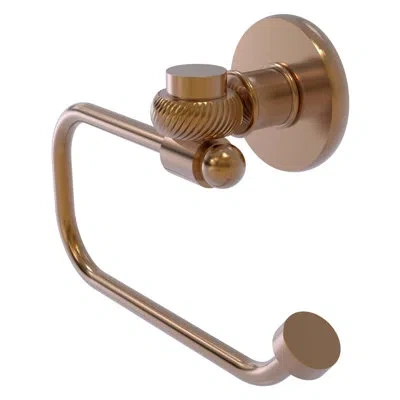Allied Brass Continental Wall Mounted Euro Tissue Holder With Twist Detail In Brushed Bronze