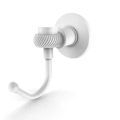 Allied Brass Continental Wall Mounted Towel Hook In Matte White