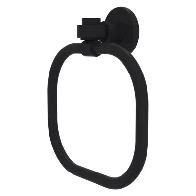Allied Brass Continental Wall Mounted Towel Ring In Matte Black