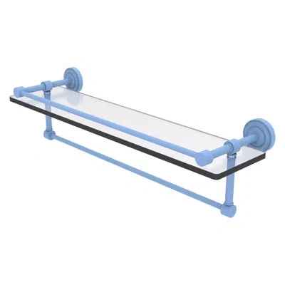 Allied Brass Dottingham Floating Shelf With Towel Bar In Blue