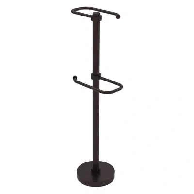 Allied Brass Free Standing 2 Roll Toilet Tissue Stand In Antique Bronze