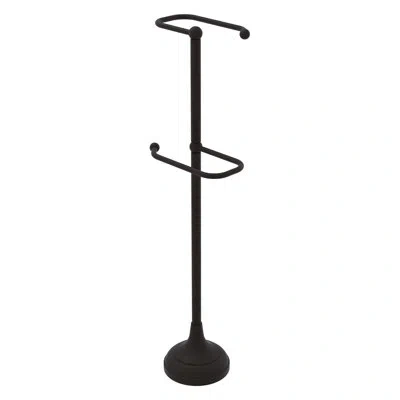 Allied Brass Free Standing 2 Roll Toilet Tissue Stand In Oil Rubbed Bronze