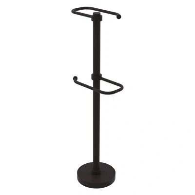 Allied Brass Free Standing 2 Roll Toilet Tissue Stand In Oil Rubbed Bronze