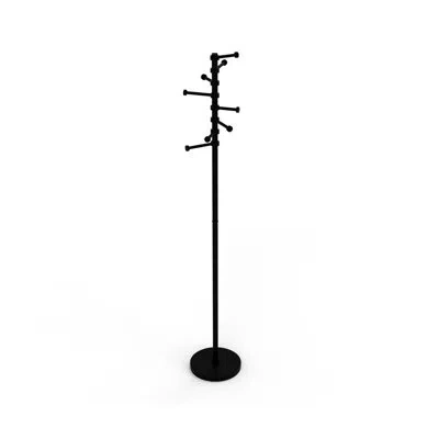 Allied Brass Free Standing Coat Rack With Six Pivoting Pegs In Matte Black
