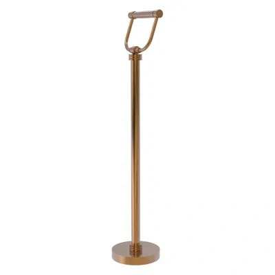 Allied Brass Free Standing Toilet Tissue Holder With Dotted Detail In Brushed Bronze