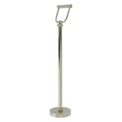 Allied Brass Free Standing Toilet Tissue Holder With Twist Detail In Polished Nickel
