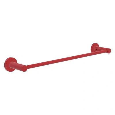 Allied Brass Malibu 26" Wall Mounted Towel Bar In Fire Engine Red