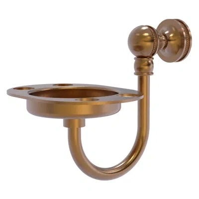 Allied Brass Mambo Toothbrush & Tumbler Holder In Brushed Bronze