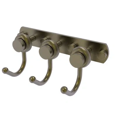 Allied Brass Mercury 3 Position Wall Mounted Hook Rack In Antique Brass