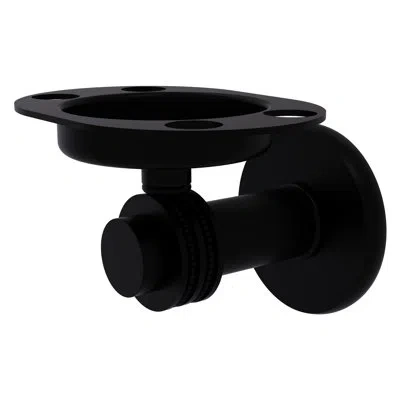 Allied Brass Mercury Toothbrush & Tumbler Holder In Matte Black