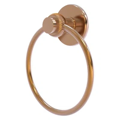 Allied Brass Mercury Wall Mounted Towel Ring With Twist Detail In Brushed Bronze
