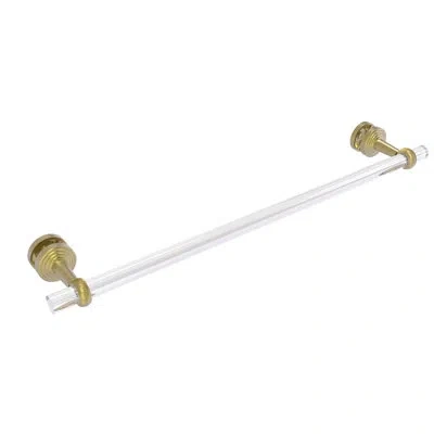 Allied Brass Pacific Beach 28" Towel Bar For Glass Shower Door In Satin Brass