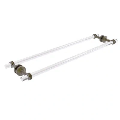 Allied Brass Pacific Beach 34" Towel Bar For Glass Shower Door In Antique Brass
