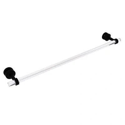 Allied Brass Pacific Beach 34" Towel Bar For Glass Shower Door In Matte Black