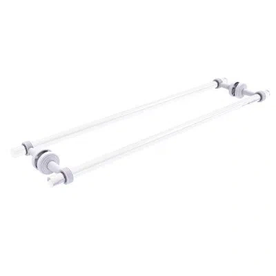 Allied Brass Pacific Beach 34" Towel Bar For Glass Shower Door In Matte White