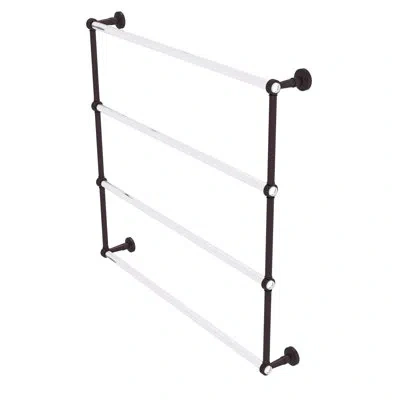 Allied Brass Pacific Beach 4 Tier 38.6" Wall Mounted Towel Bar In Antique Bronze